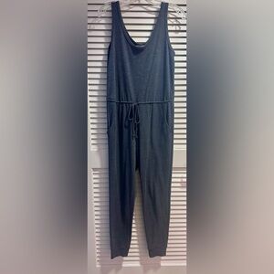 CBrand Women's Gray Sleeveless Waffle Tank Top Jogger Jumpsuit Size S